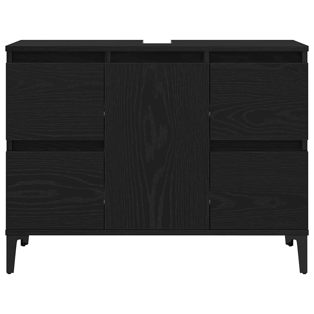 Ensemble de mobilier de salle de bain 3 pc Chêne noir
