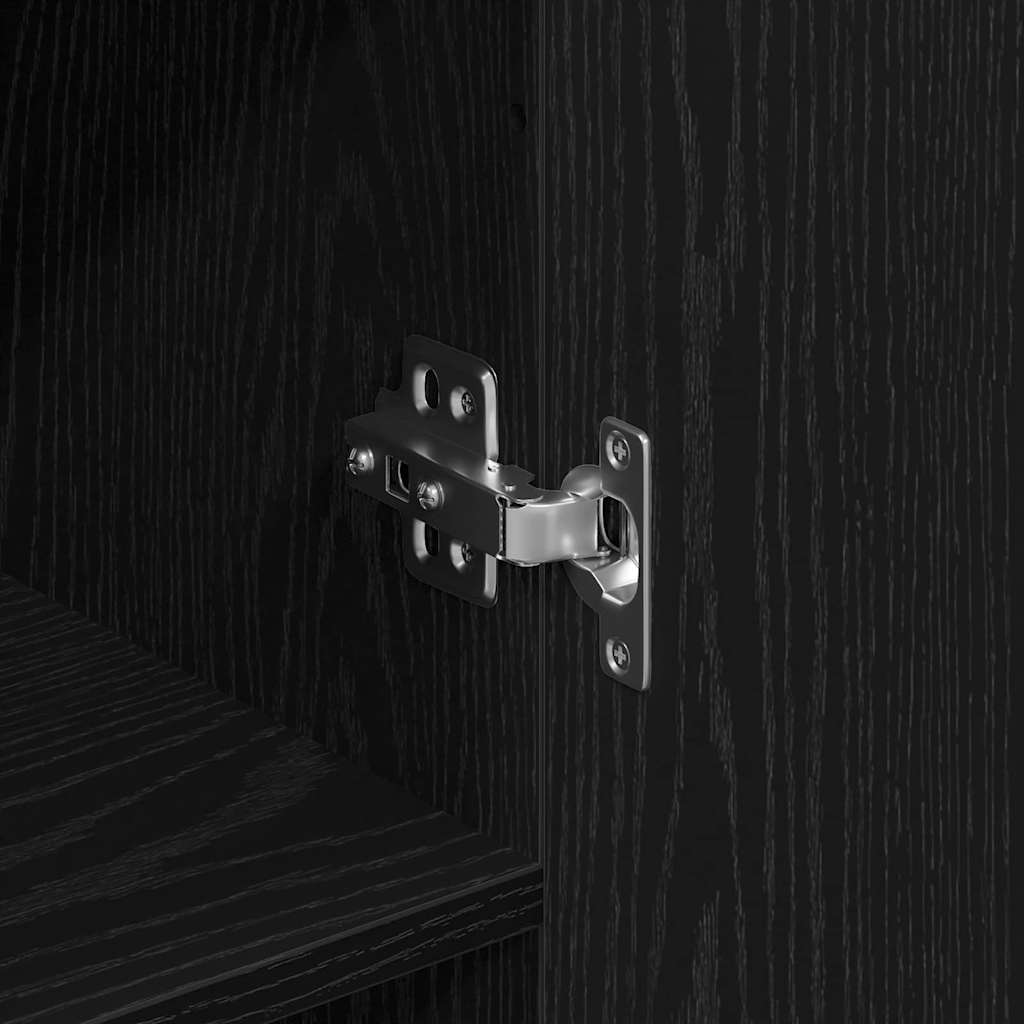 Haut Armoire Montage mural 2 pcs Chêne noir 70 x 34 x 180 cm - XIOS