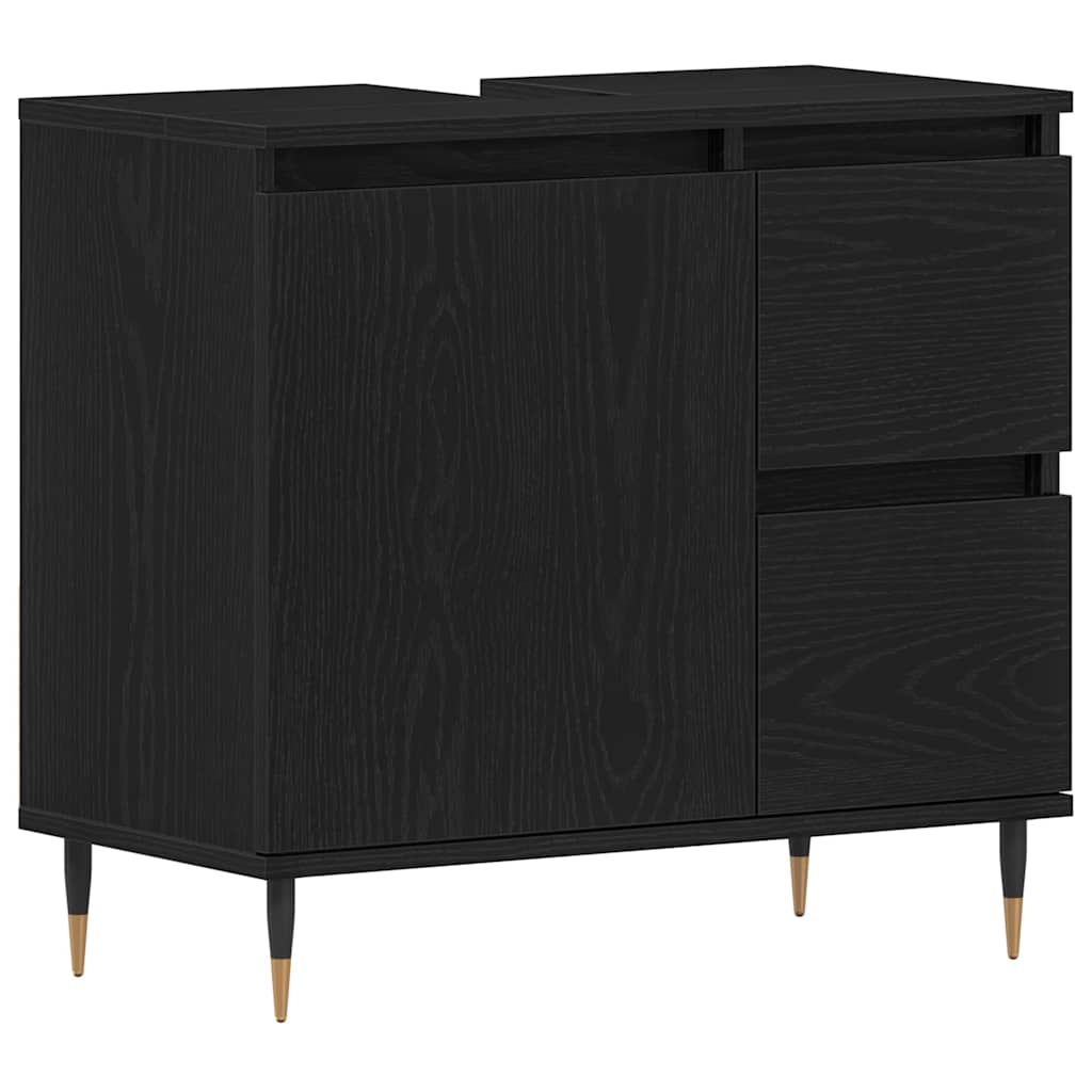 Ensemble de mobilier de salle de bain 3 pc Chêne noir
