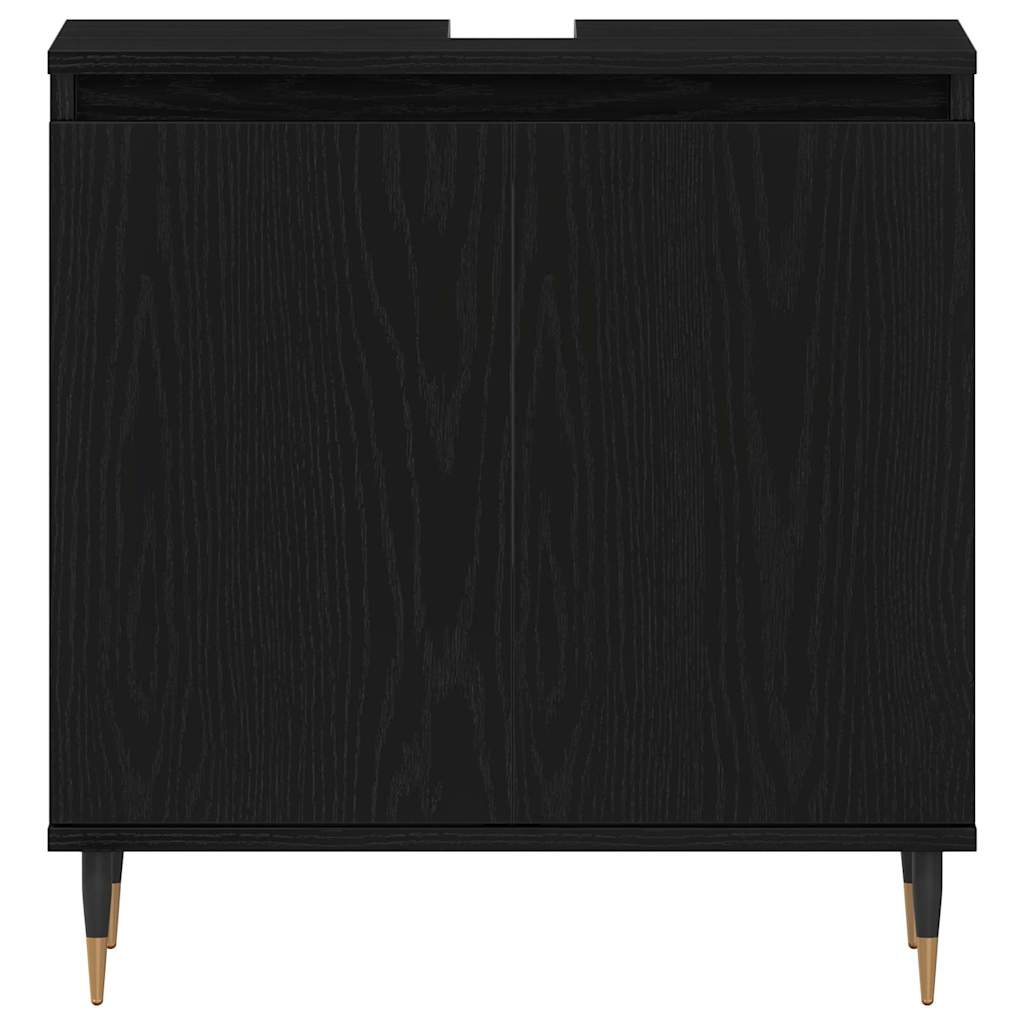Ensemble de mobilier de salle de bain 3 pc Chêne noir