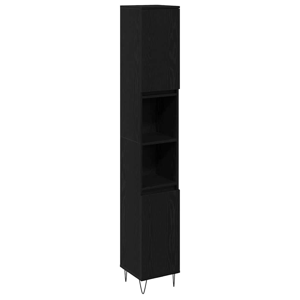 Ensemble de mobilier de salle de bain 3 pc Chêne noir