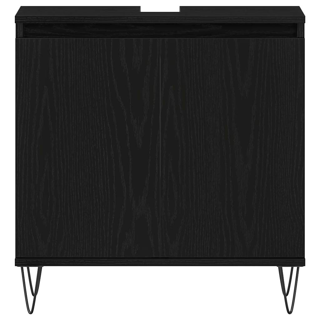 Ensemble de mobilier de salle de bain 3 pc Chêne noir