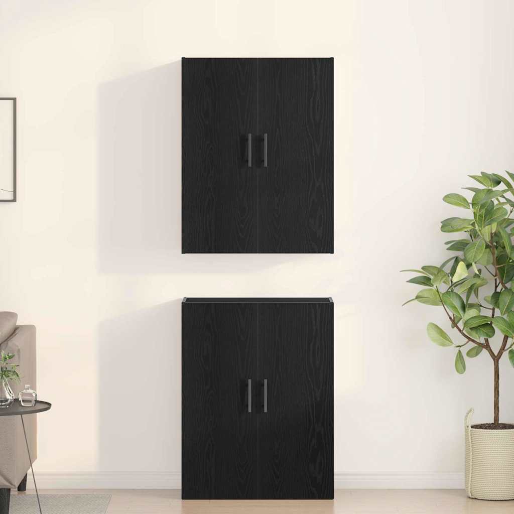 Armoire Murale 2 pc Chêne noir 69,5 x 34 x 90 cm - XIOS