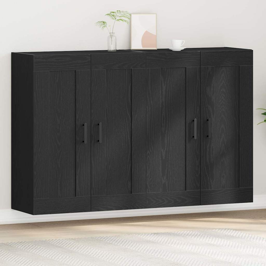 Meuble mural 2 pc Chêne noir 69,5 x 34 x 90 cm