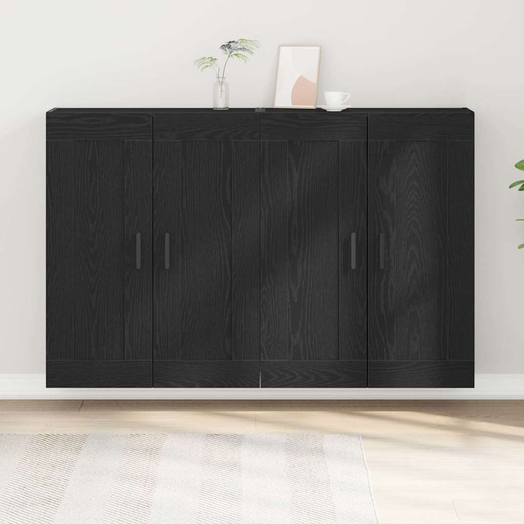 Meuble mural 2 pc Chêne noir 69,5 x 34 x 90 cm