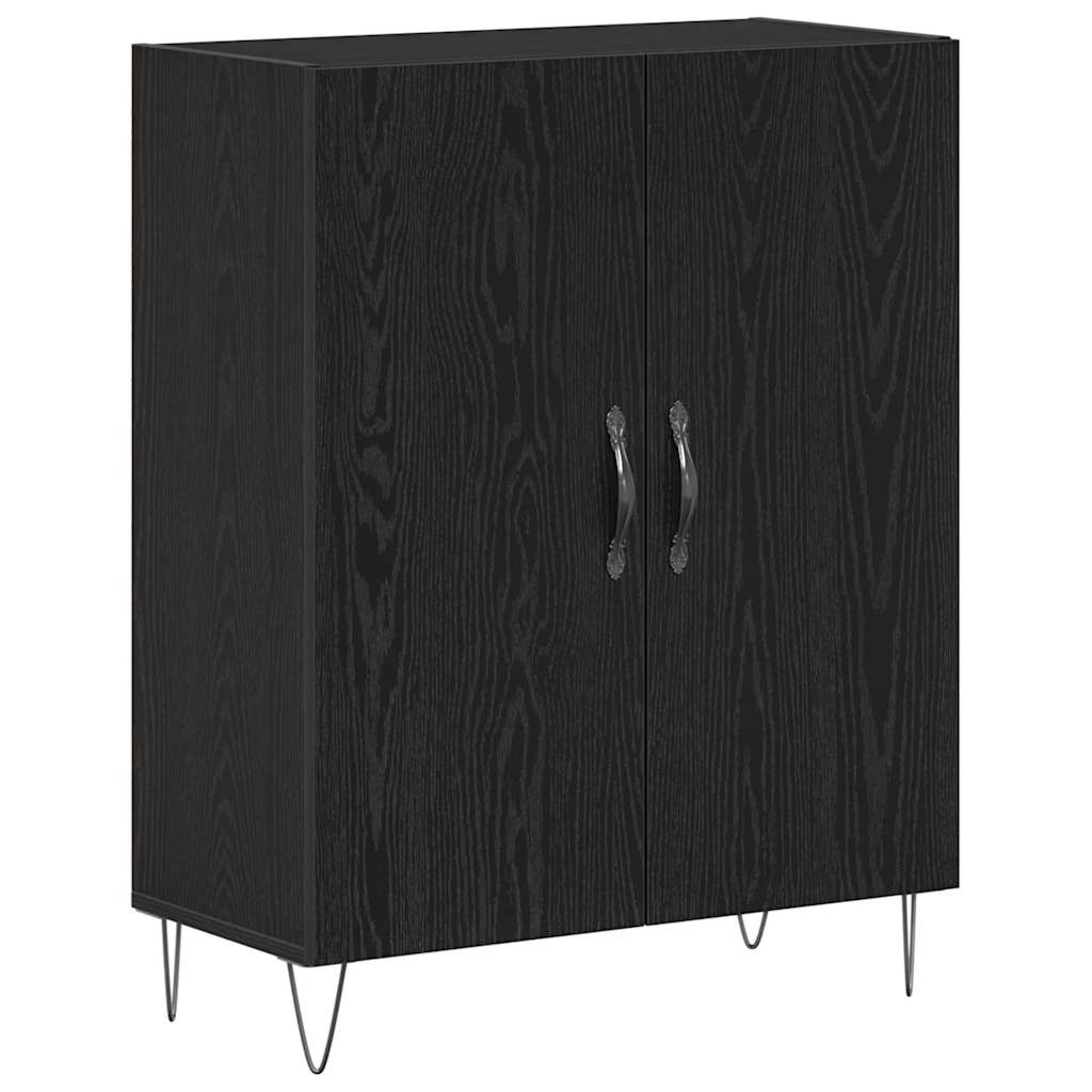 Haut Armoire 2 pc Chêne noir 69,5 x 34 x 180 cm