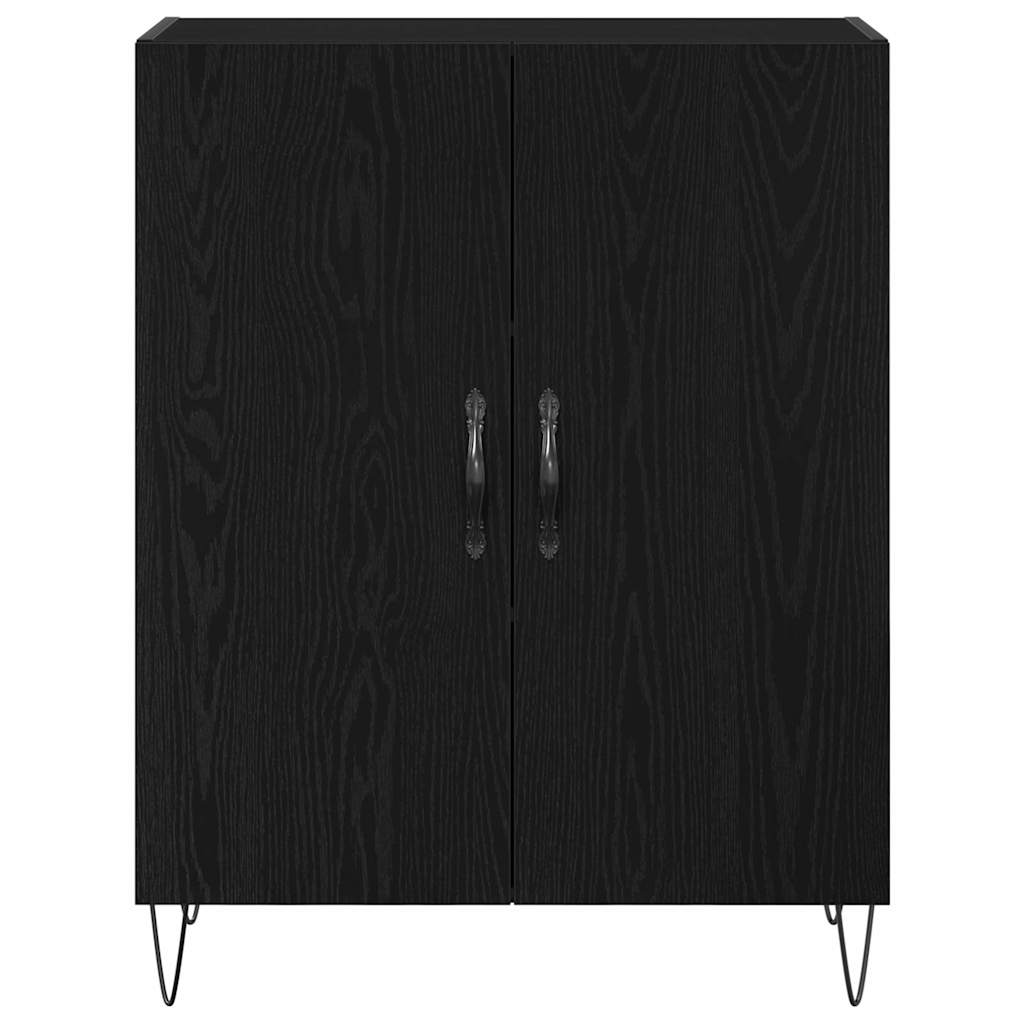 Haut Armoire 2 pc Chêne noir 69,5 x 34 x 180 cm