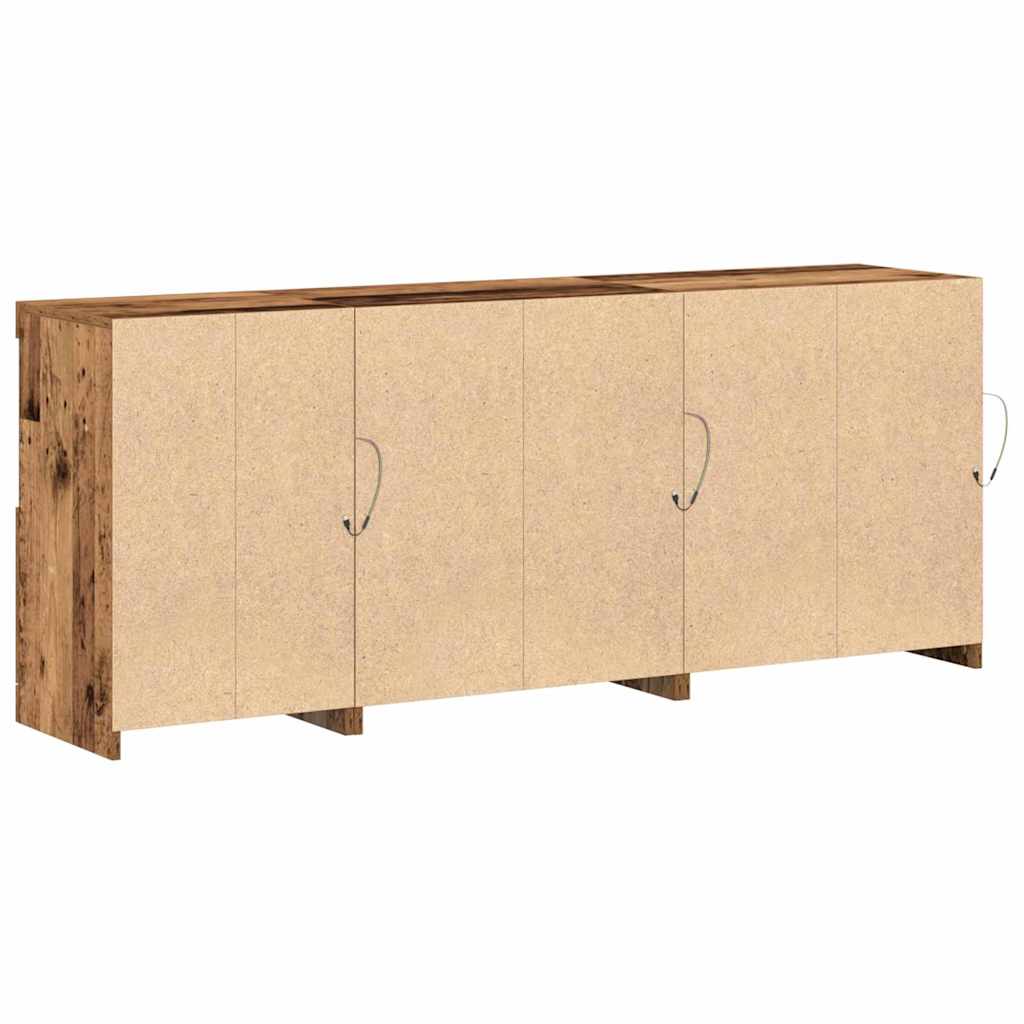 Buffet LED Bois ancien 162 x 37 x 67 cm Bois d'ingénierie - XIOS