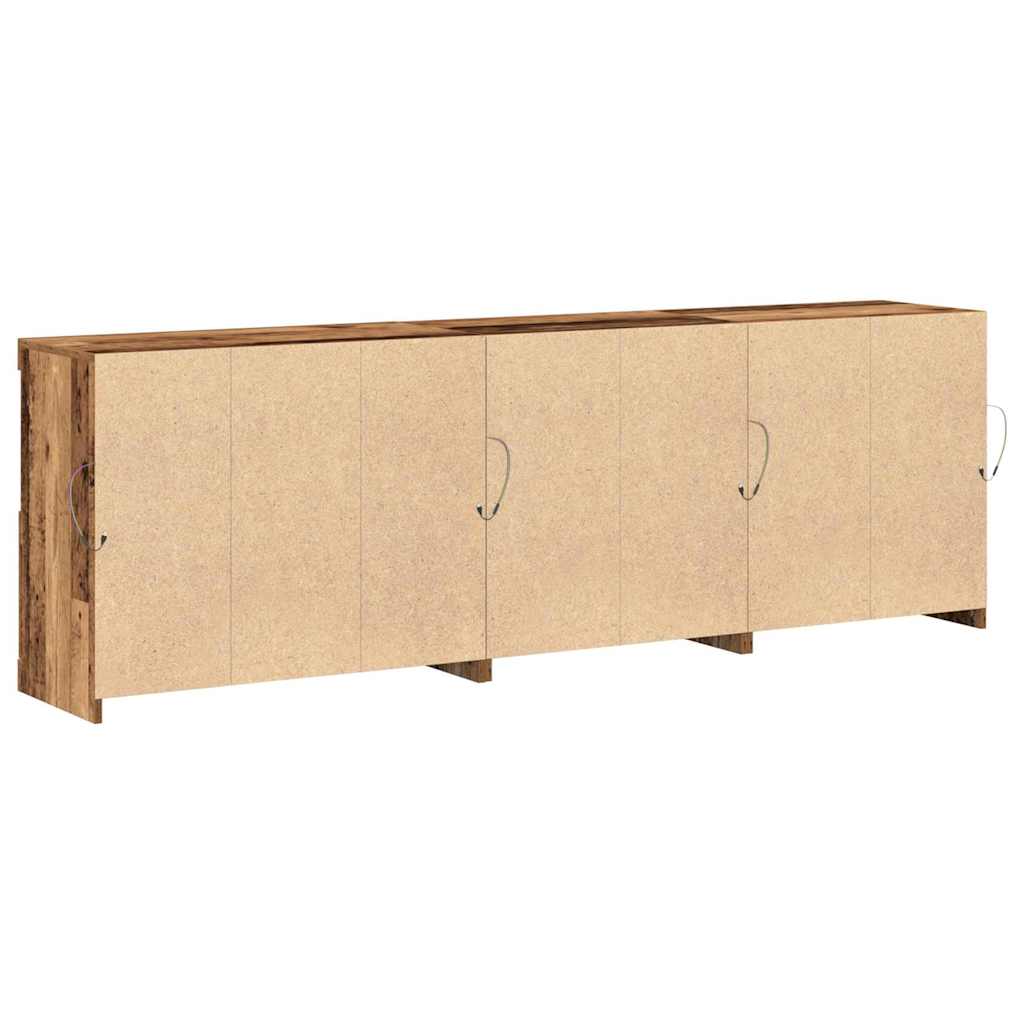 Buffet LED Bois ancien 202 x 37 x 67 cm Bois d'ingénierie - XIOS