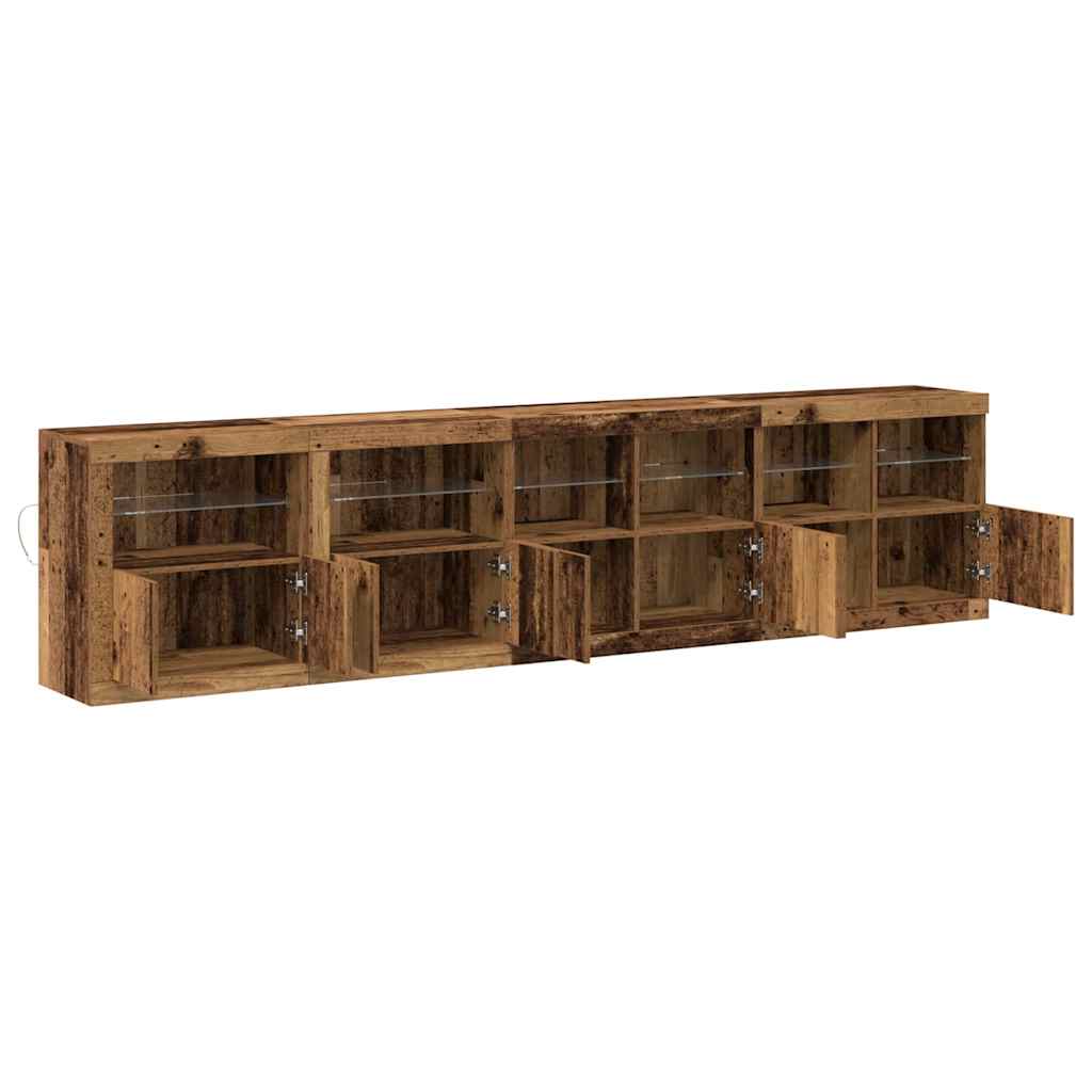 Buffet LED Bois ancien 283 x 37 x 67 cm Bois d'ingénierie - XIOS