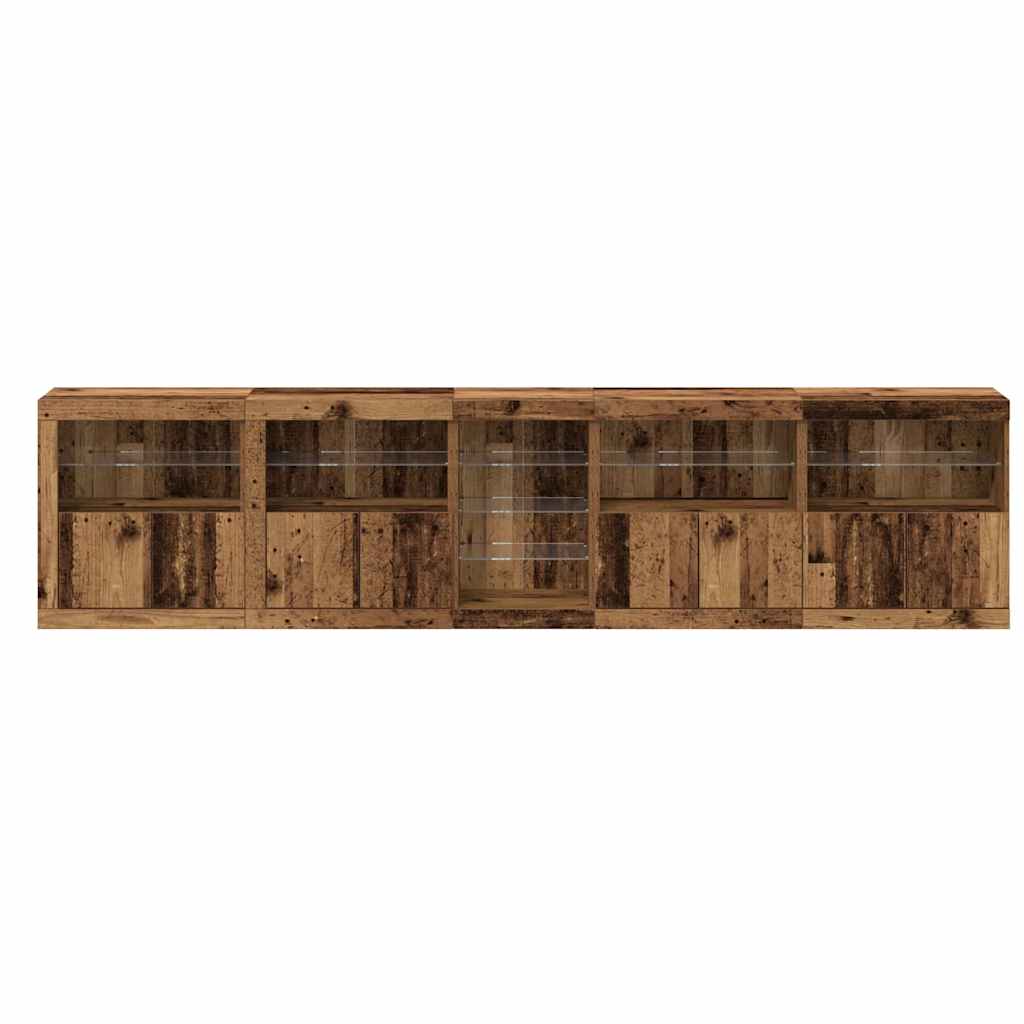 Buffet LED Bois ancien 283 x 37 x 67 cm Bois d'ingénierie - XIOS