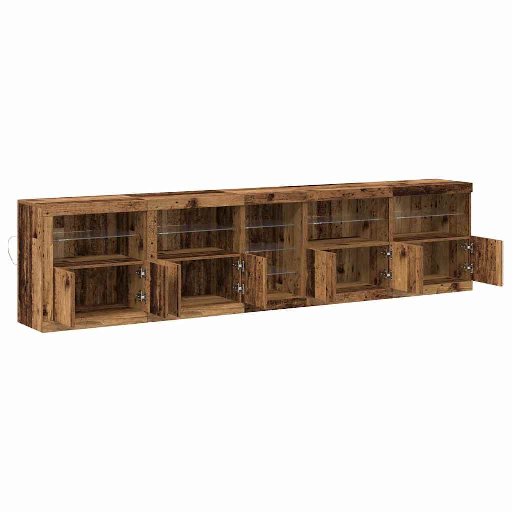Buffet LED Bois ancien 283 x 37 x 67 cm Bois d'ingénierie - XIOS