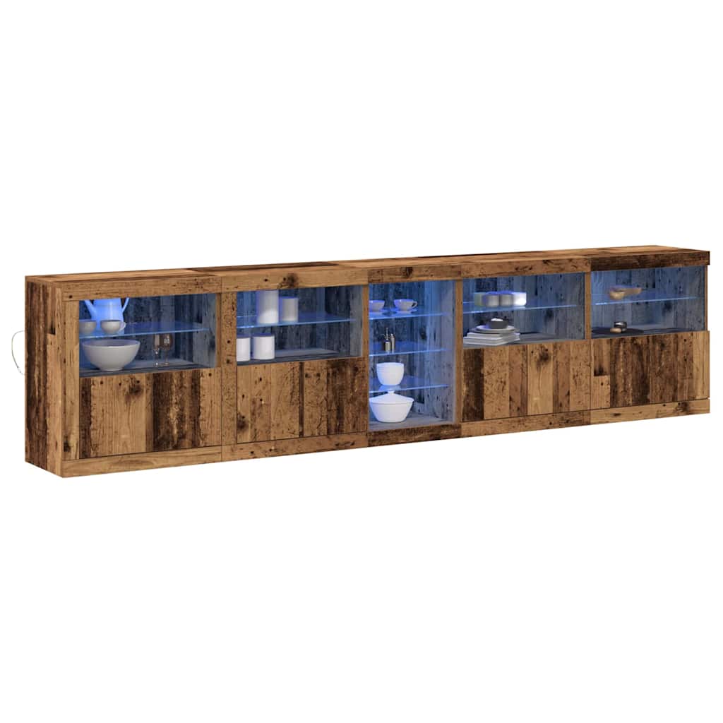 Buffet LED Bois ancien 283 x 37 x 67 cm Bois d'ingénierie - XIOS