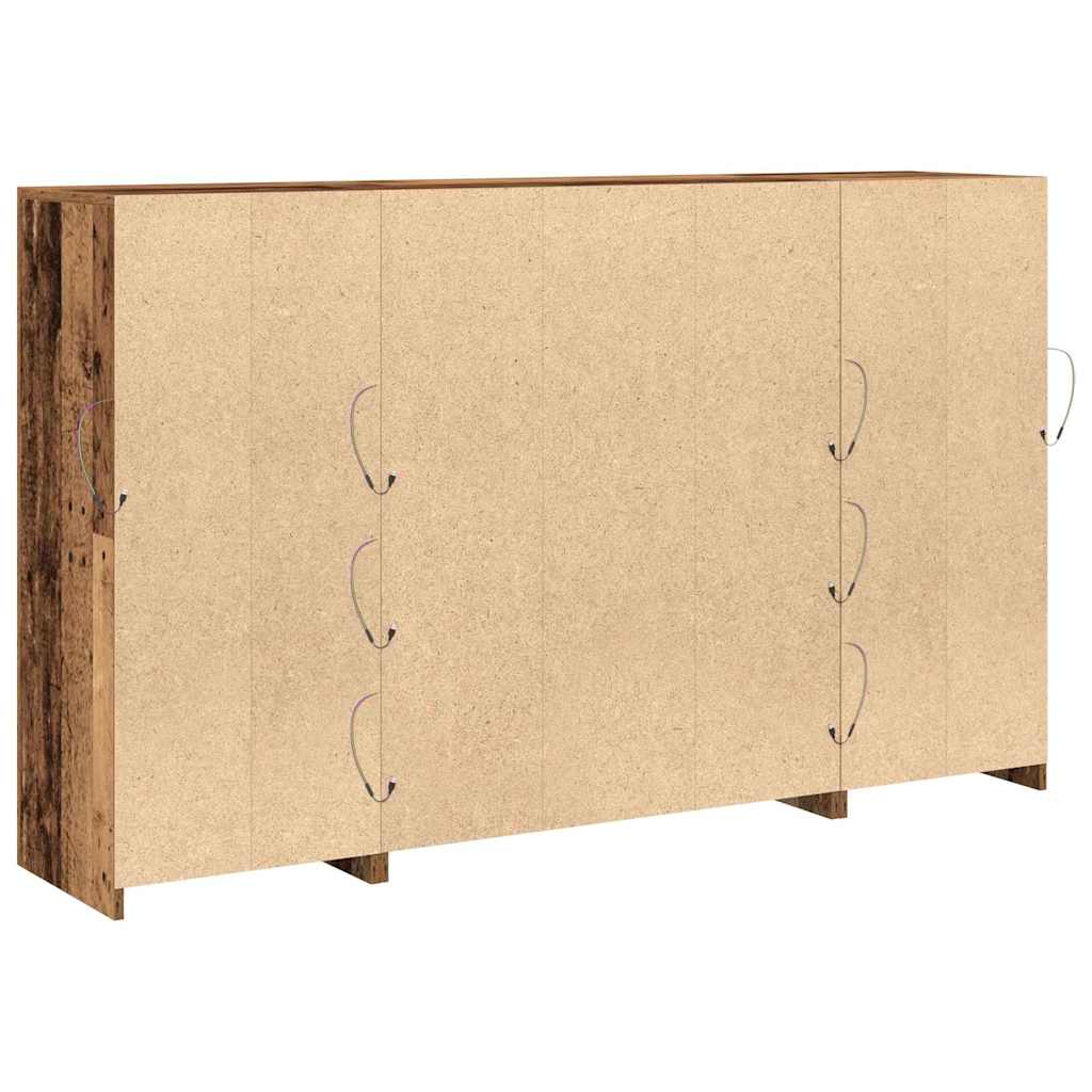 Buffet LED Bois ancien 163 x 37 x 100 cm Bois d'ingénierie