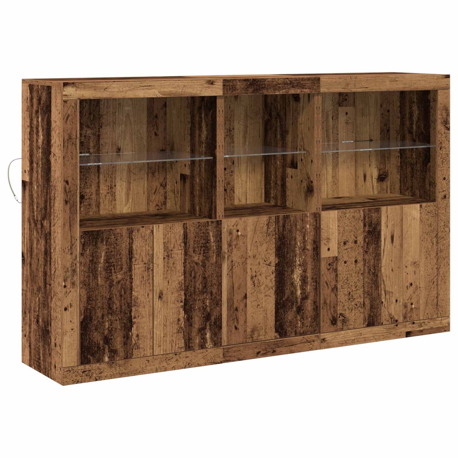 Buffet LED Bois ancien 162 x 37 x 100 cm Bois d'ingénierie - XIOS