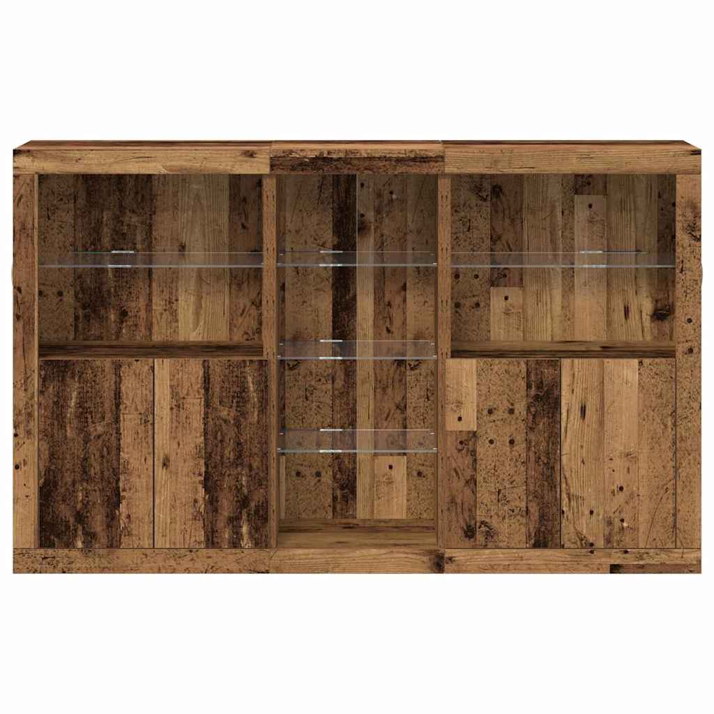 Buffet LED Bois ancien 162 x 37 x 100 cm Bois d'ingénierie - XIOS