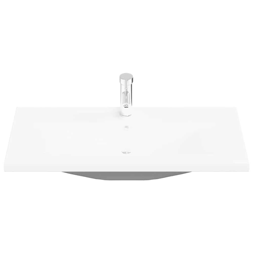 Meuble de Lavabo de Salle de Bain 3 pc Chêne noir - XIOS