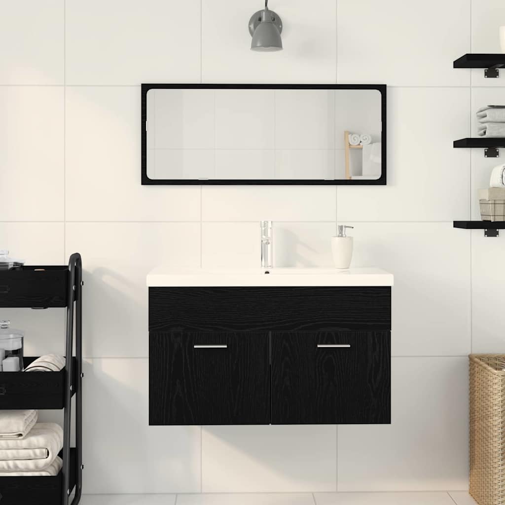 Armoire de salle de bain Chêne noir 90 x 38,5 x 46 cm