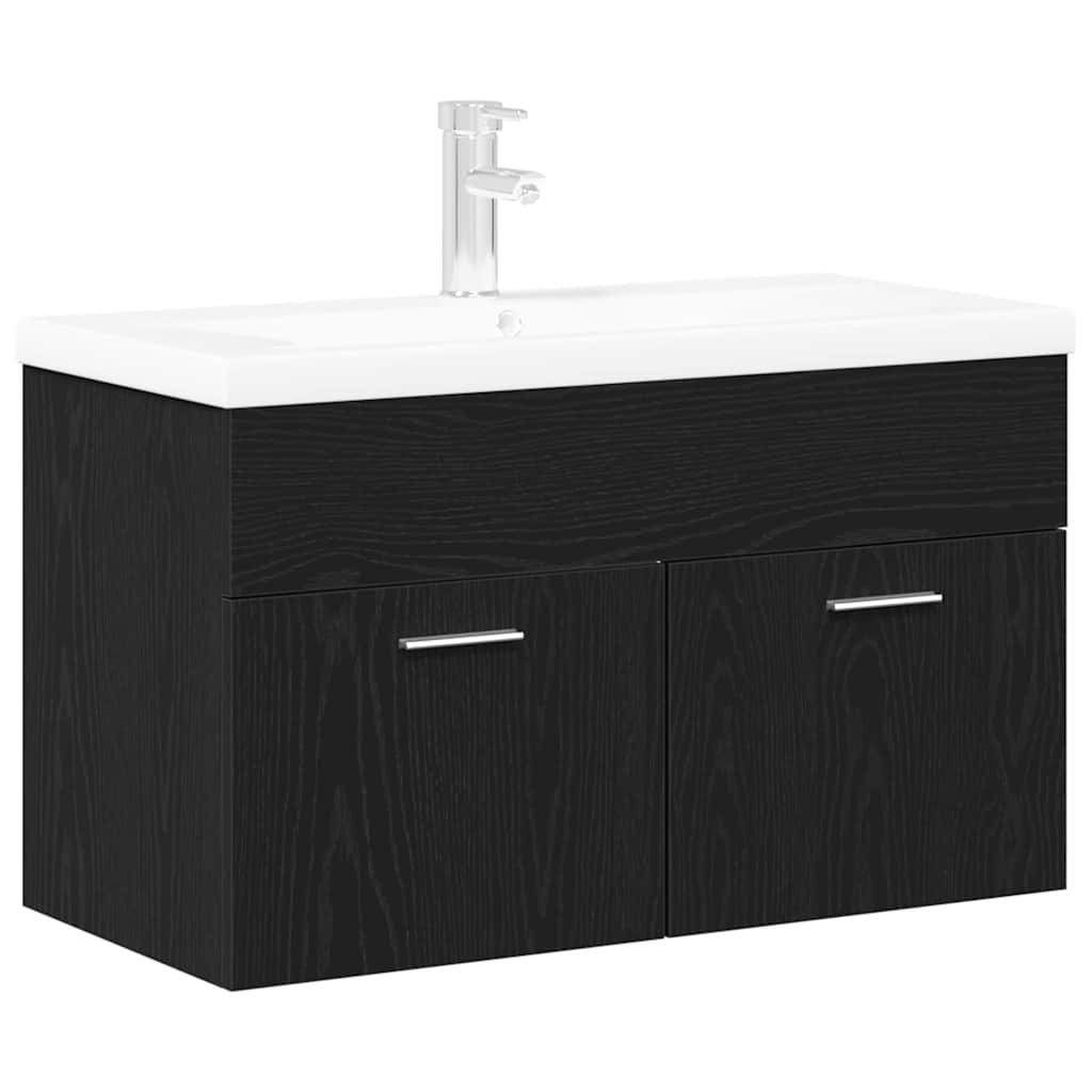 Armoire de salle de bain Chêne noir 90 x 38,5 x 46 cm
