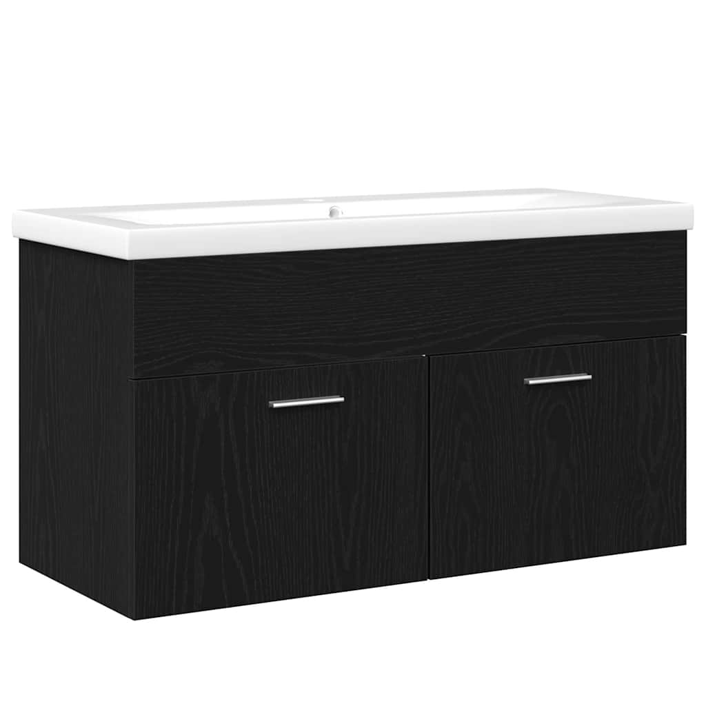 Armoire de salle de bain Chêne noir 90 x 38,5 x 46 cm