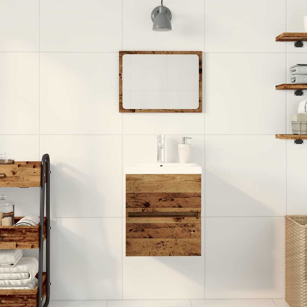 Meuble de Lavabo de Salle de Bain Chêne noir 41 x 39 x 62 cm - XIOS