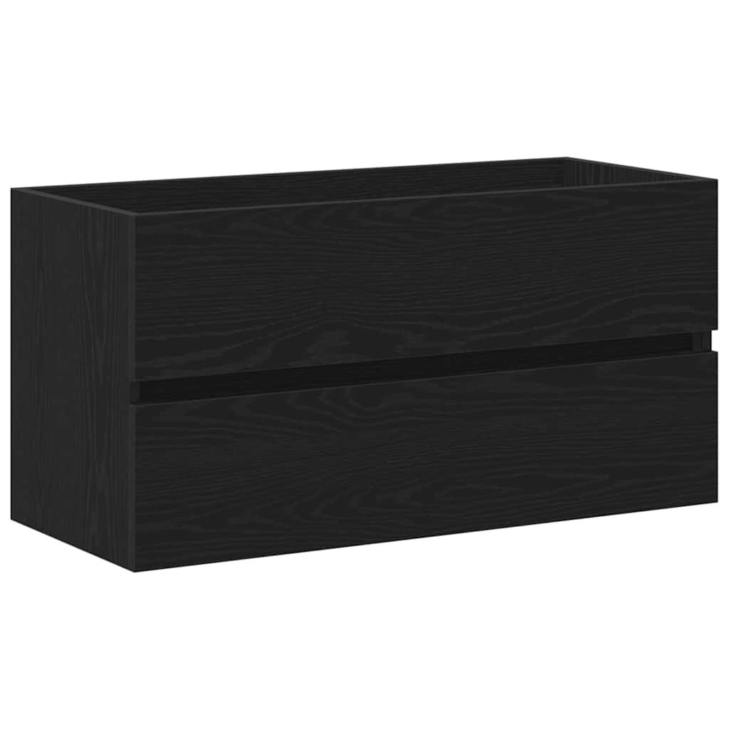 Meuble de Lavabo de Salle de Bain Chêne noir 90 x 39 x 62 cm - XIOS