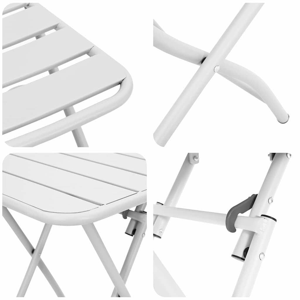 Ensemble bistrot 3 pcs Blanc Acier - XIOS