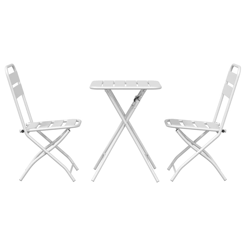 Ensemble bistrot 3 pcs Blanc Acier - XIOS