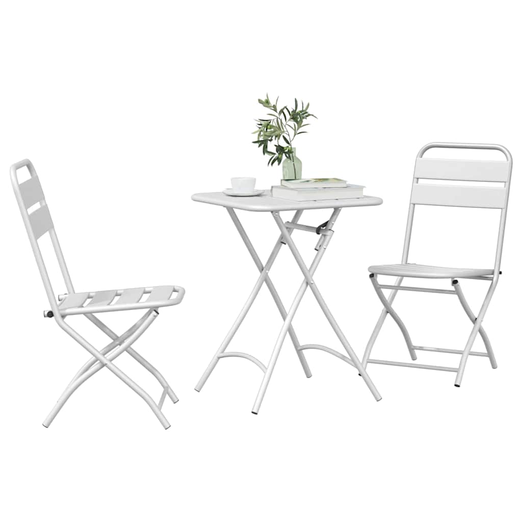 Ensemble bistrot 3 pcs Blanc Acier - XIOS