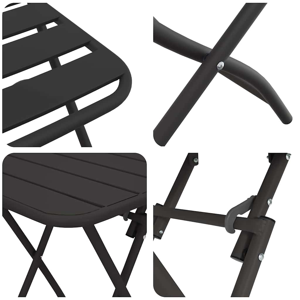 Ensemble bistrot 3 pcs Anthracite Acier - XIOS