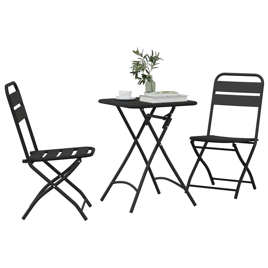 Ensemble bistrot 3 pcs Anthracite Acier - XIOS