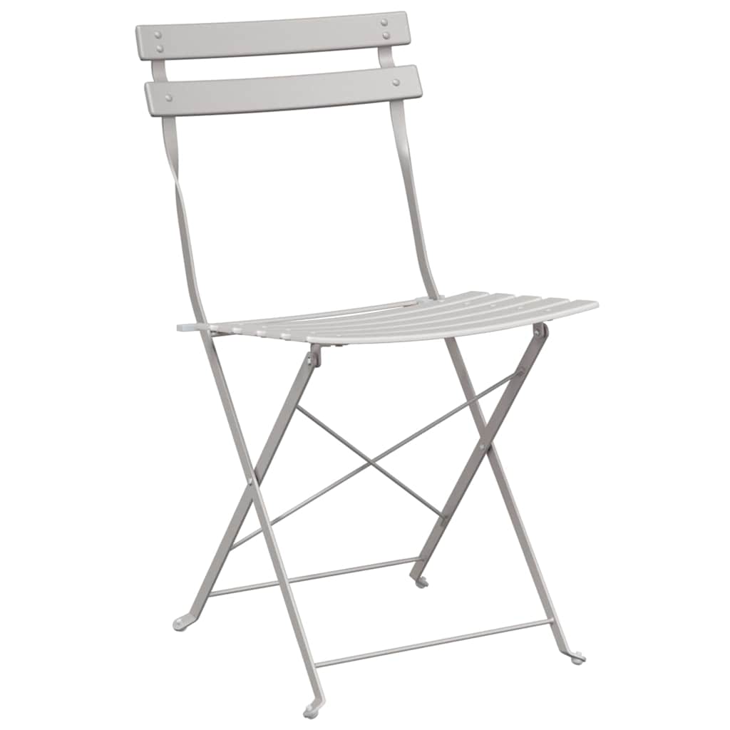 Ensemble bistro pliant 3 pcs Beige Acier - XIOS
