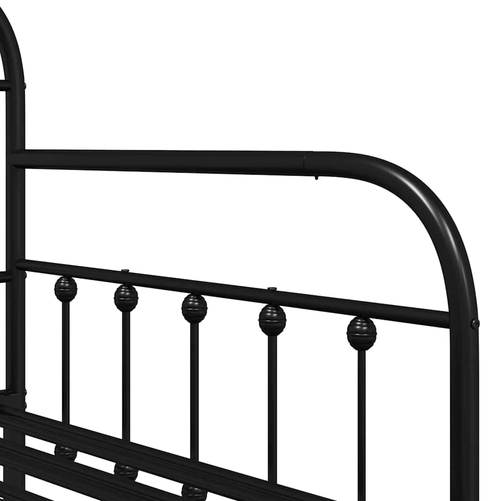 Cadre de lit de jour Noir 100 x 200 cm Acier enduit de poudre - XIOS
