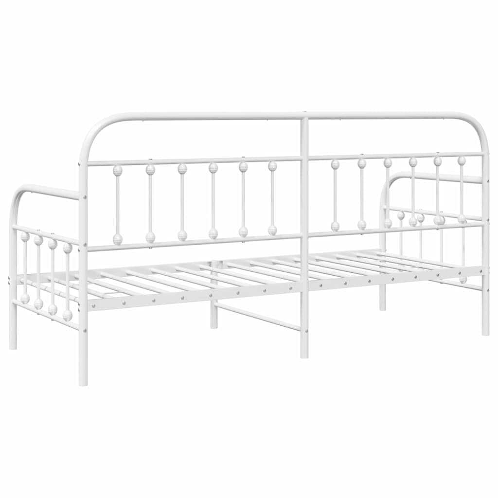 Cadre de lit de jour Blanc 75 x 190 cm Acier enduit de poudre - XIOS