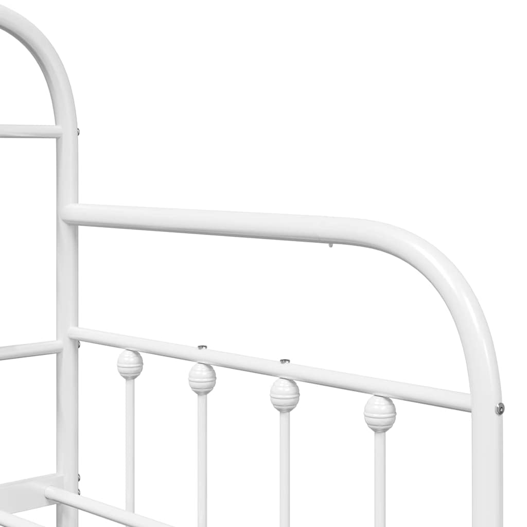 Cadre de lit de jour Blanc 80 x 200 cm Acier enduit de poudre - XIOS