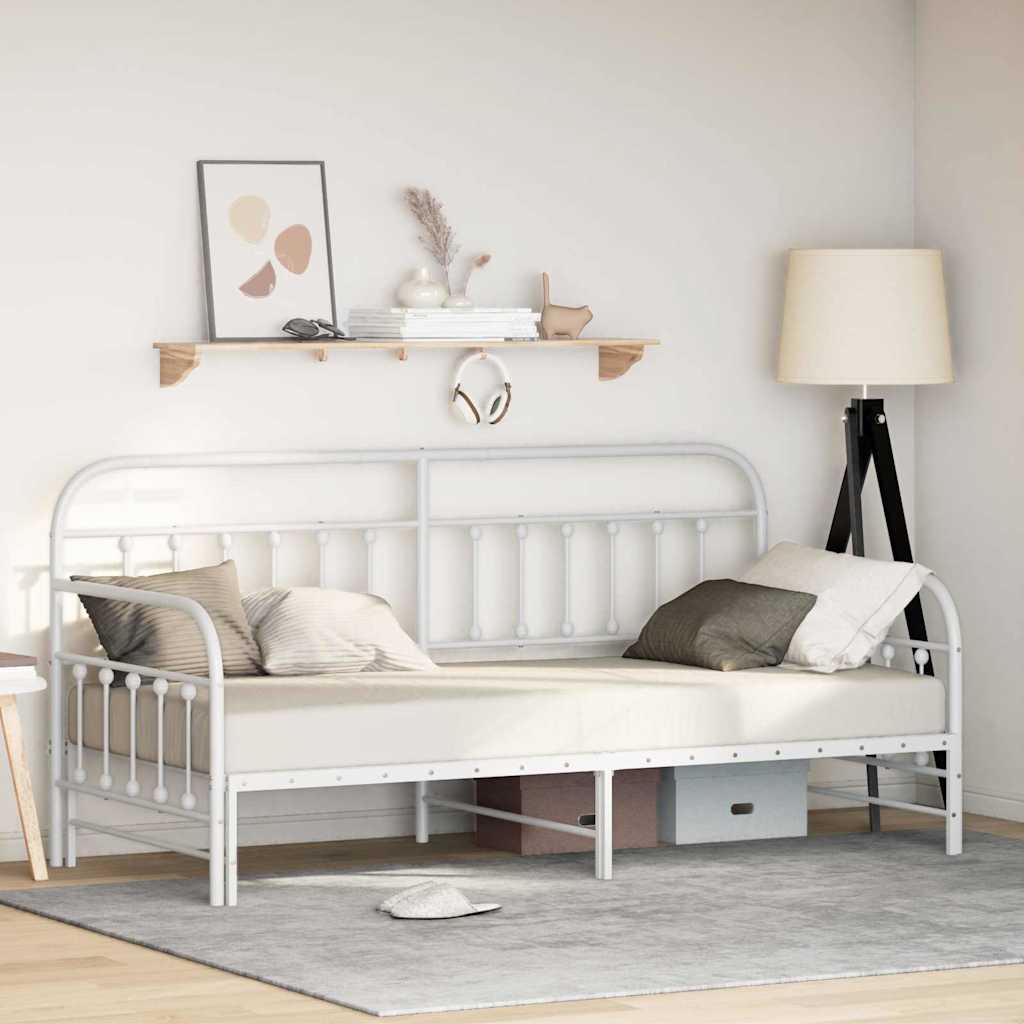 Cadre de lit de jour Blanc 107 x 203 cm Acier enduit de poudre - XIOS