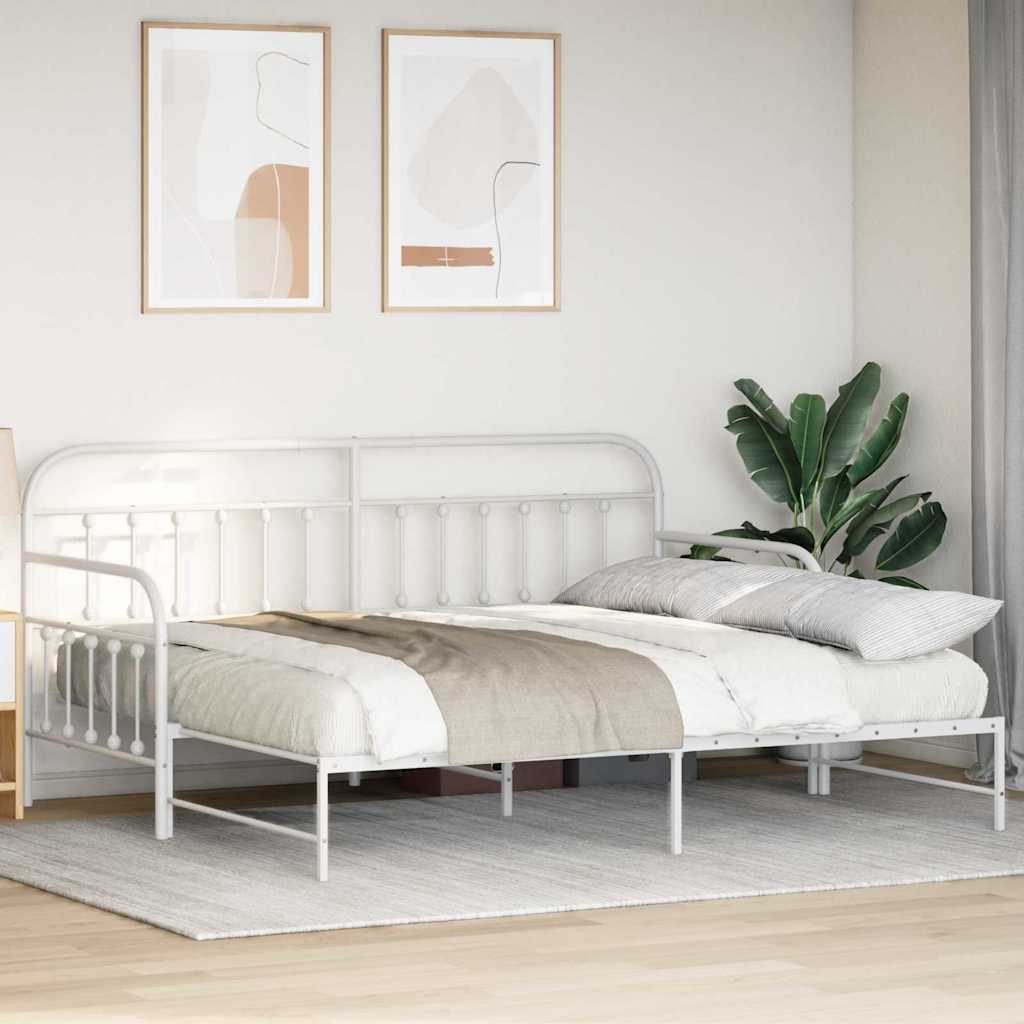 Cadre de lit de jour Blanc 107 x 203 cm Acier enduit de poudre - XIOS