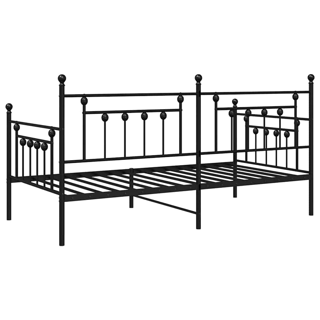Cadre de lit de jour Noir 107 x 203 cm Acier - XIOS