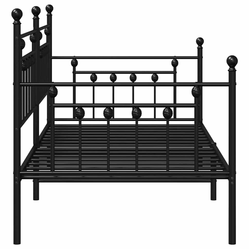 Cadre de lit de jour Noir 107 x 203 cm Acier - XIOS
