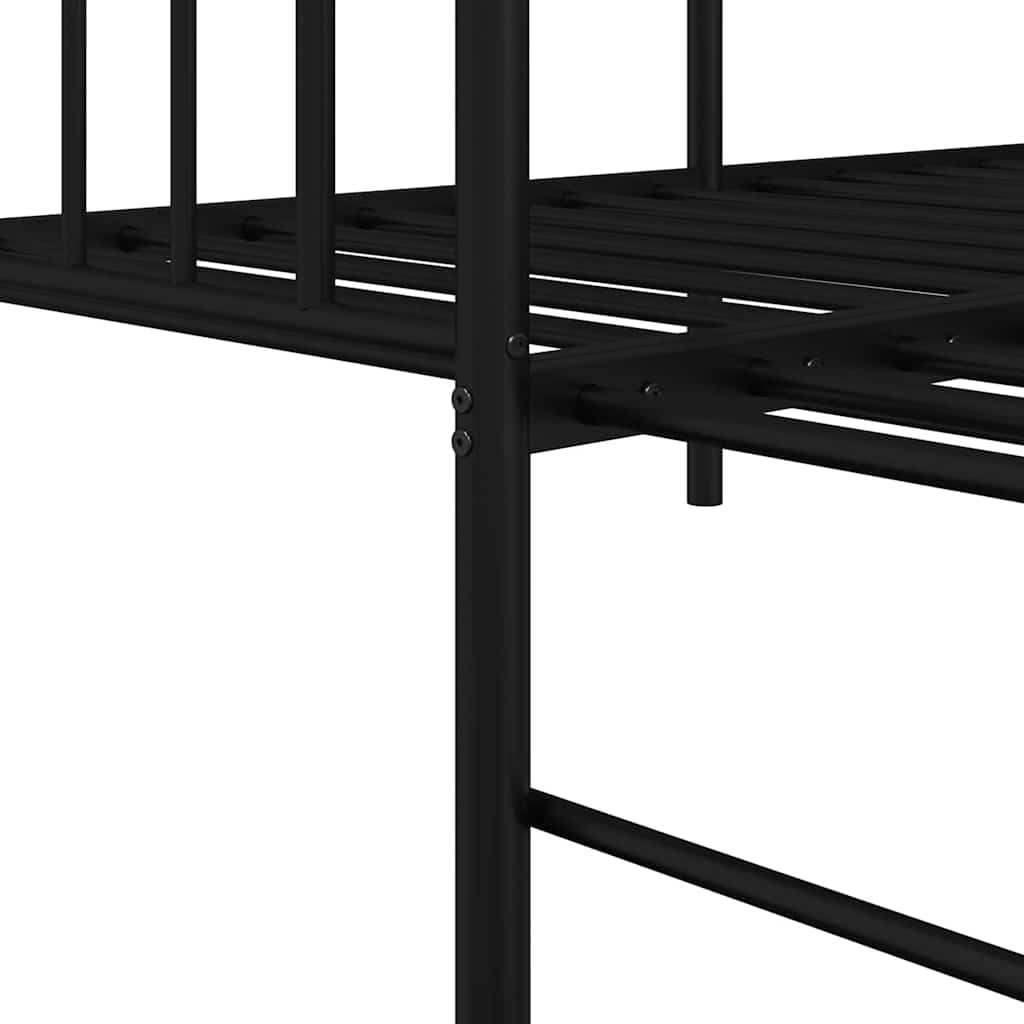 Cadre de lit de jour Noir 75 x 190 cm Acier - XIOS