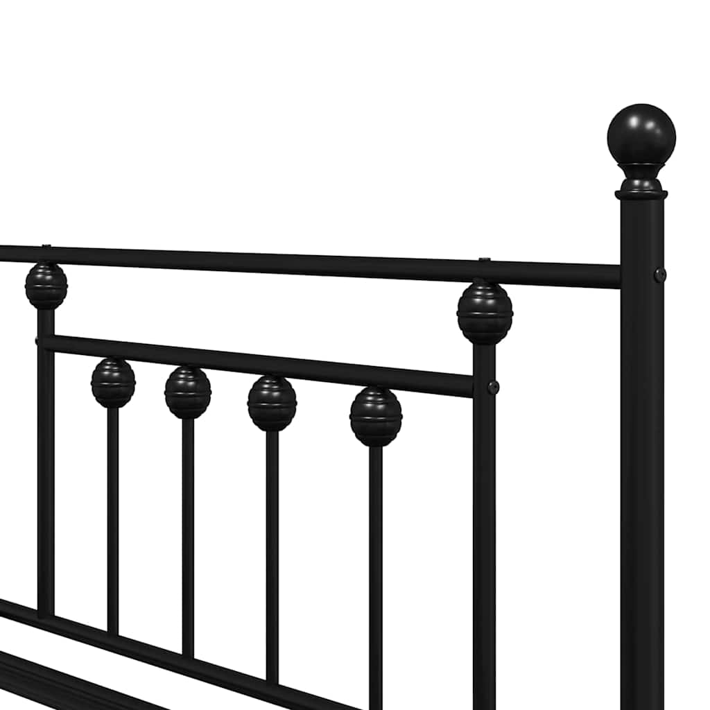 Cadre de lit de jour Noir 90 x 200 cm Acier - XIOS