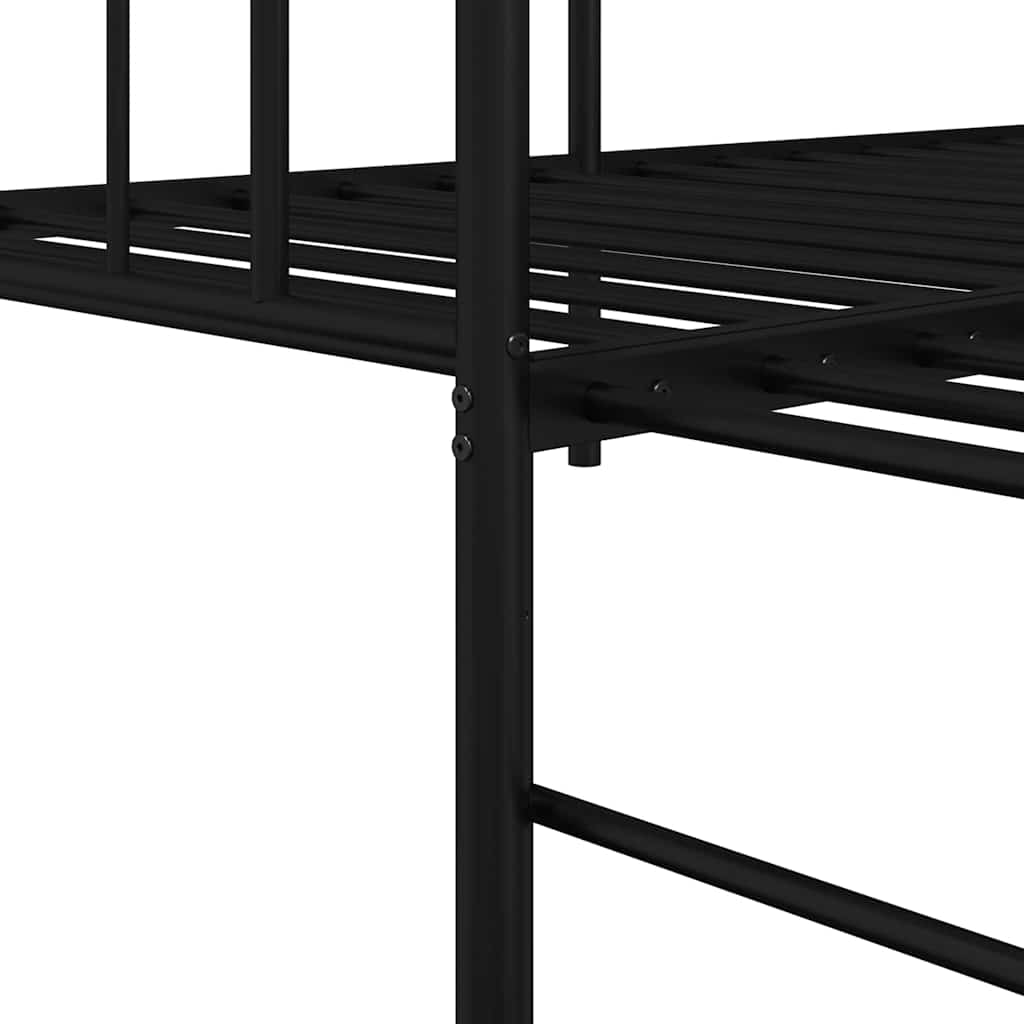 Cadre de lit de jour Noir 90 x 200 cm Acier - XIOS