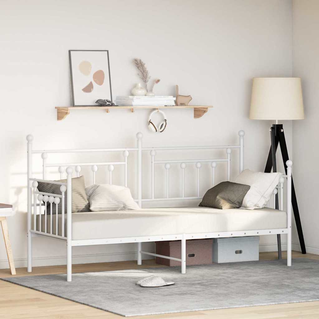 Cadre de lit de jour Blanc 75 x 190 cm Acier - XIOS