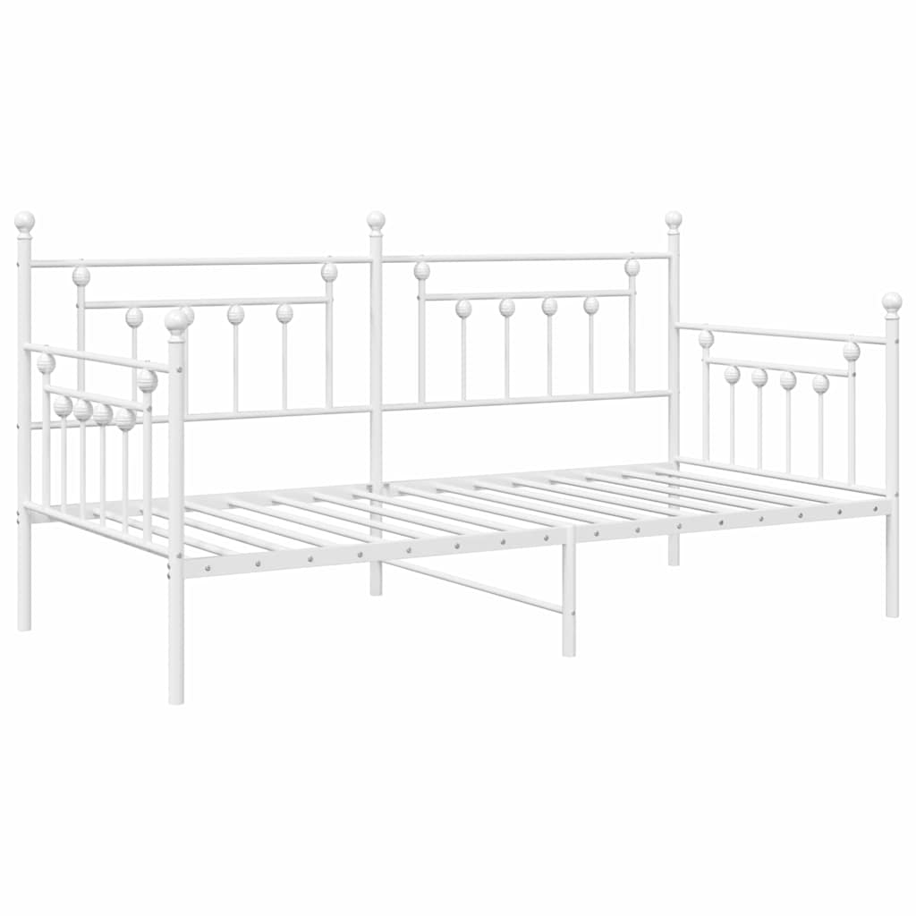 Cadre de lit de jour Blanc 100 x 190 cm Acier - XIOS