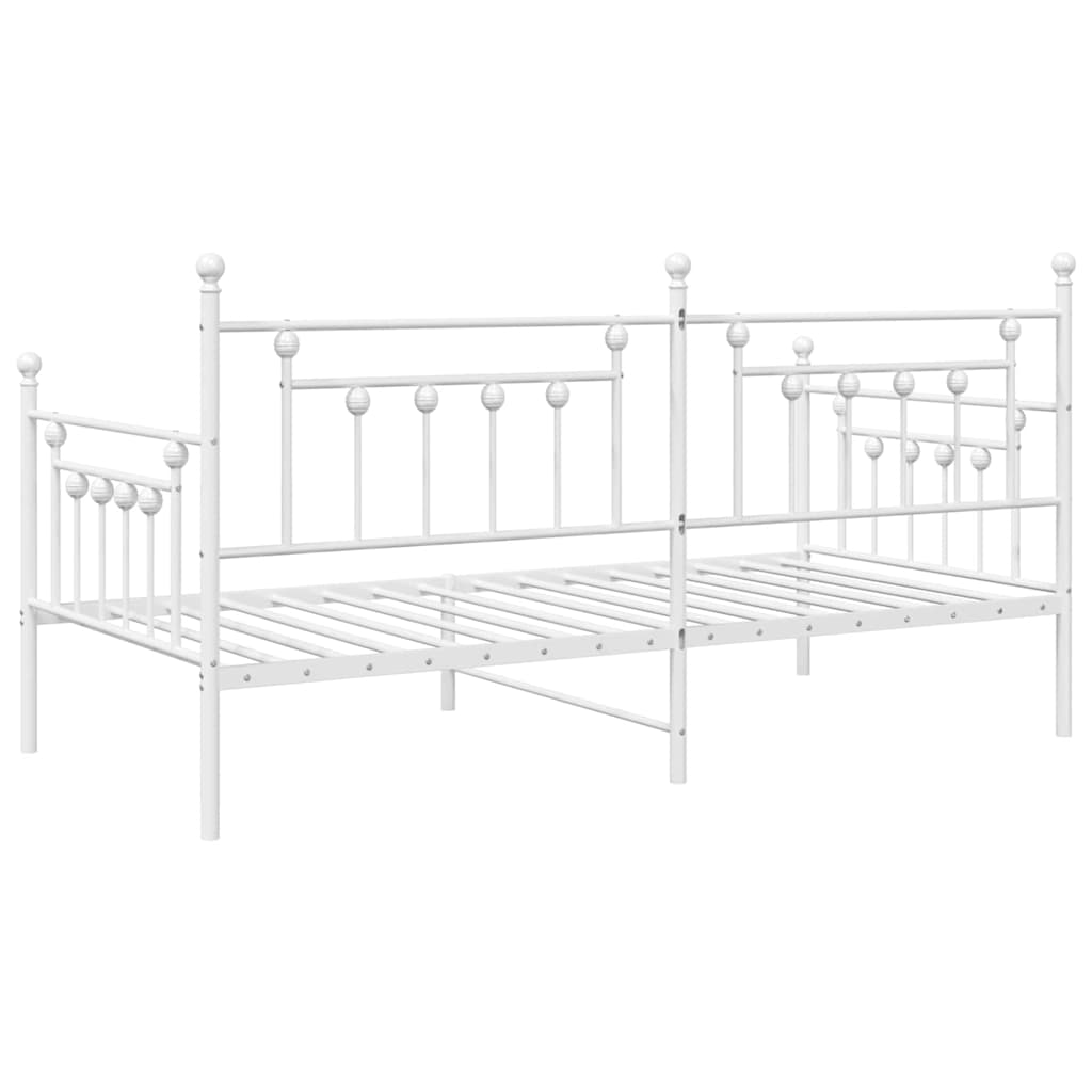 Cadre de lit de jour Blanc 100 x 190 cm Acier - XIOS