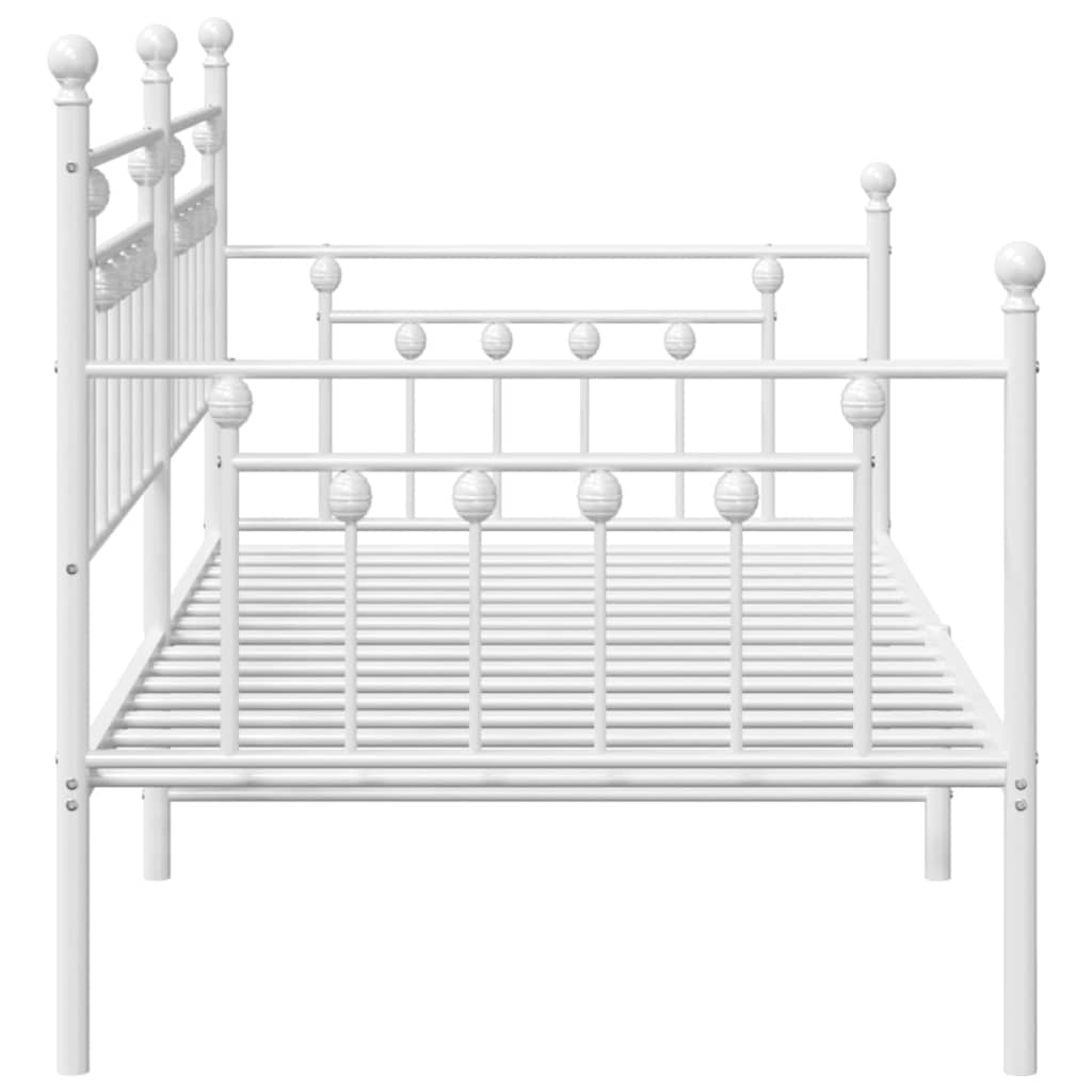 Cadre de lit de jour Blanc 100 x 190 cm Acier - XIOS