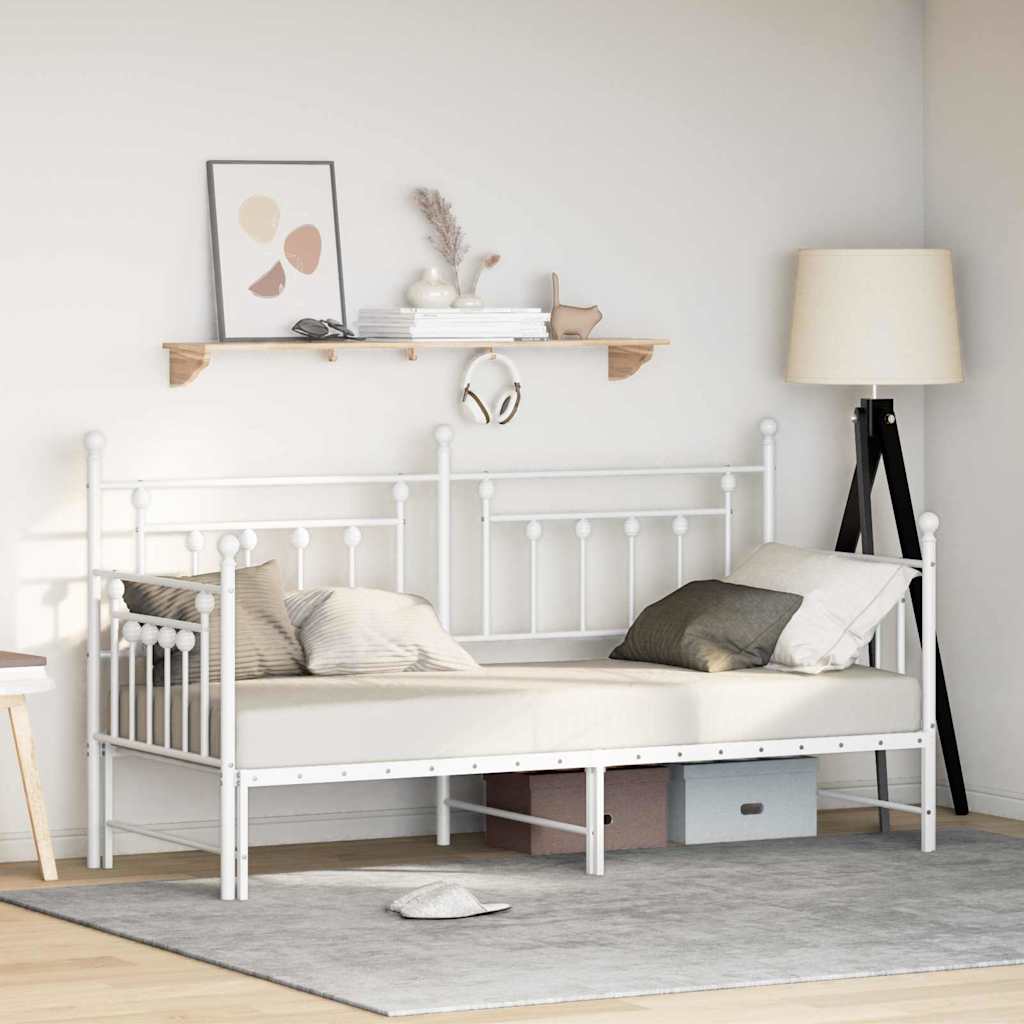 Cadre de lit de jour Blanc 75 x 190 cm Acier - XIOS