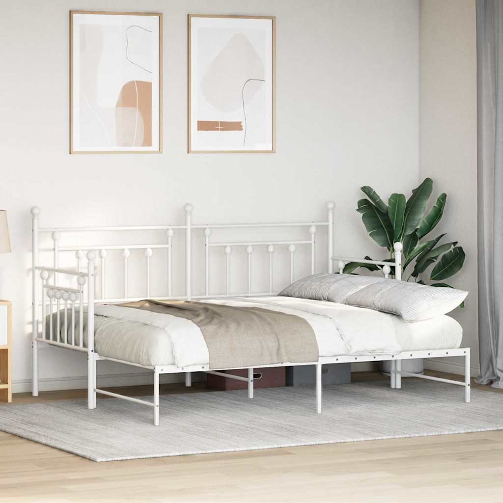 Cadre de lit de jour Blanc 80 x 200 cm Acier - XIOS