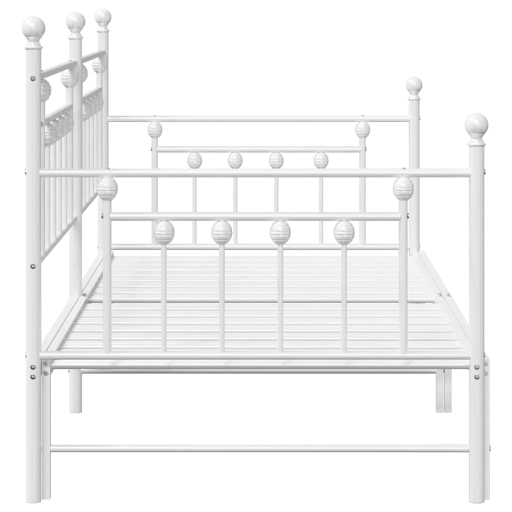 Cadre de lit de jour Blanc 100 x 190 cm Acier - XIOS