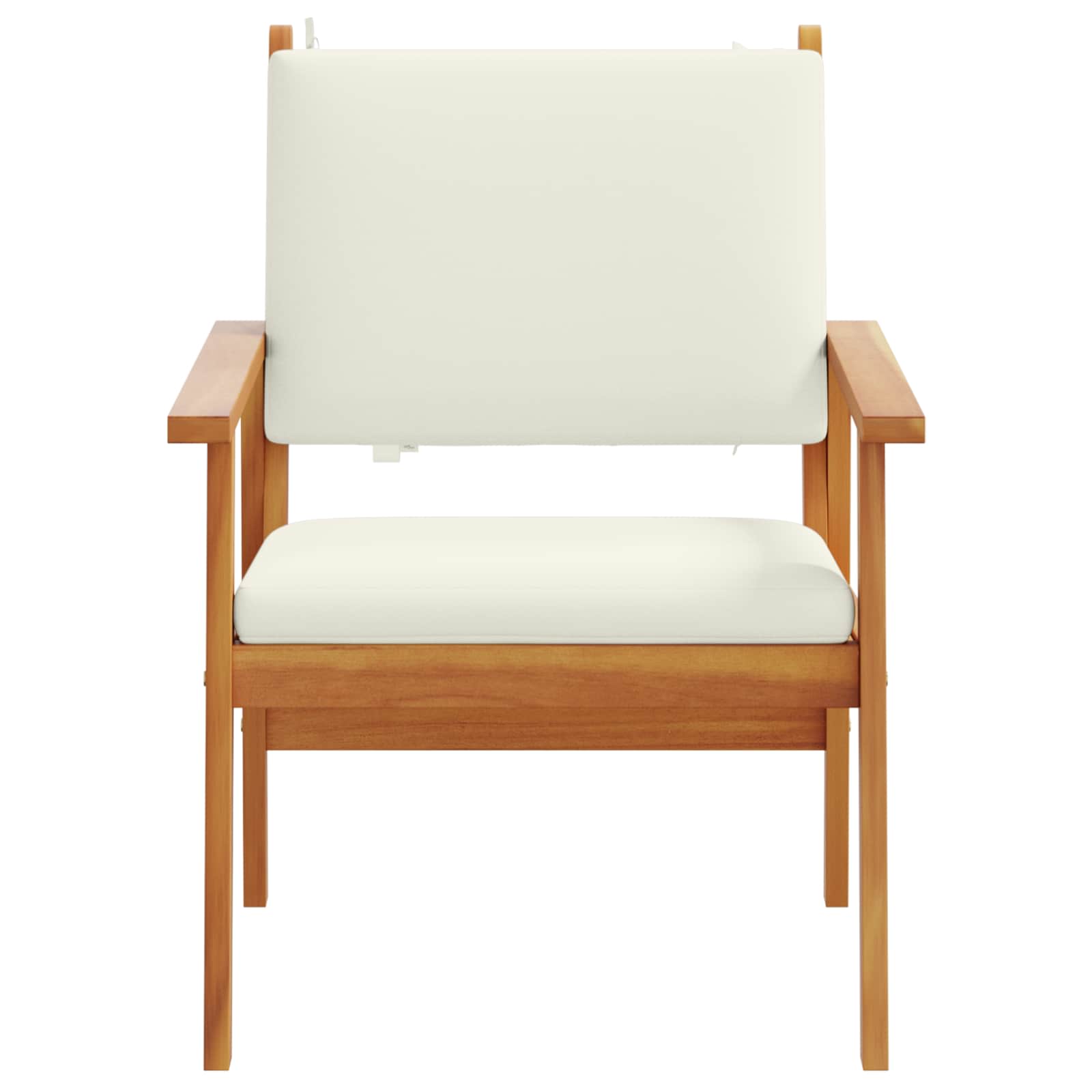 Chaise de jardin 2 pcs Blanc crème Bois d'Acacia Massif - XIOS